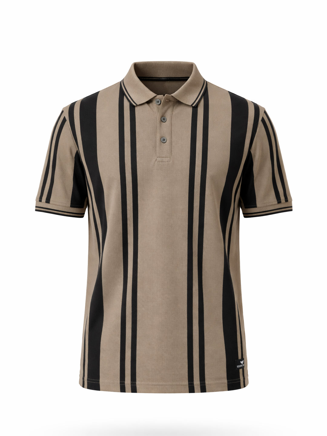 Vertical Stripe Polo T-shirt