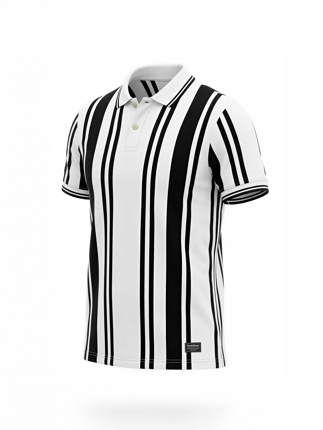 Vertical Stripe Polo T-shirt Secondary image