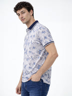 Blue Mirage Botanical Print Polo