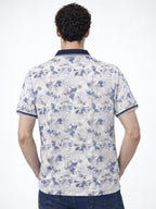 Blue Mirage Botanical Print Polo
