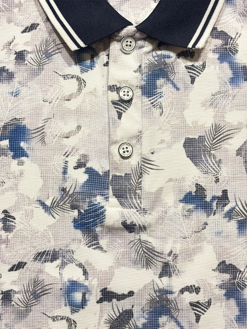 Blue Mirage Botanical Print Polo