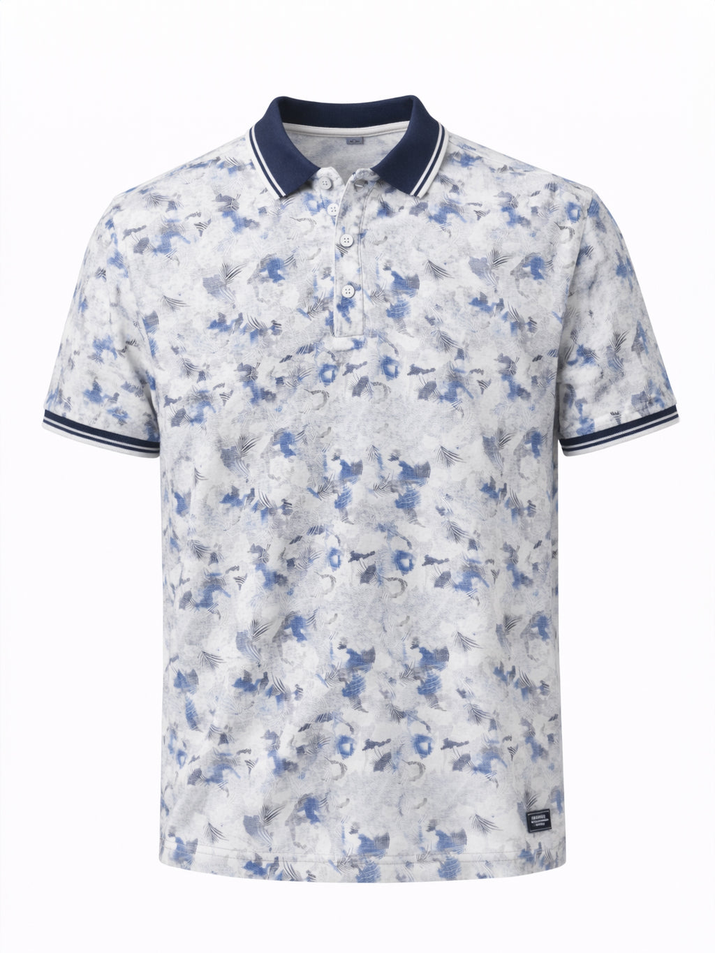 Blue Mirage Botanical Print Polo