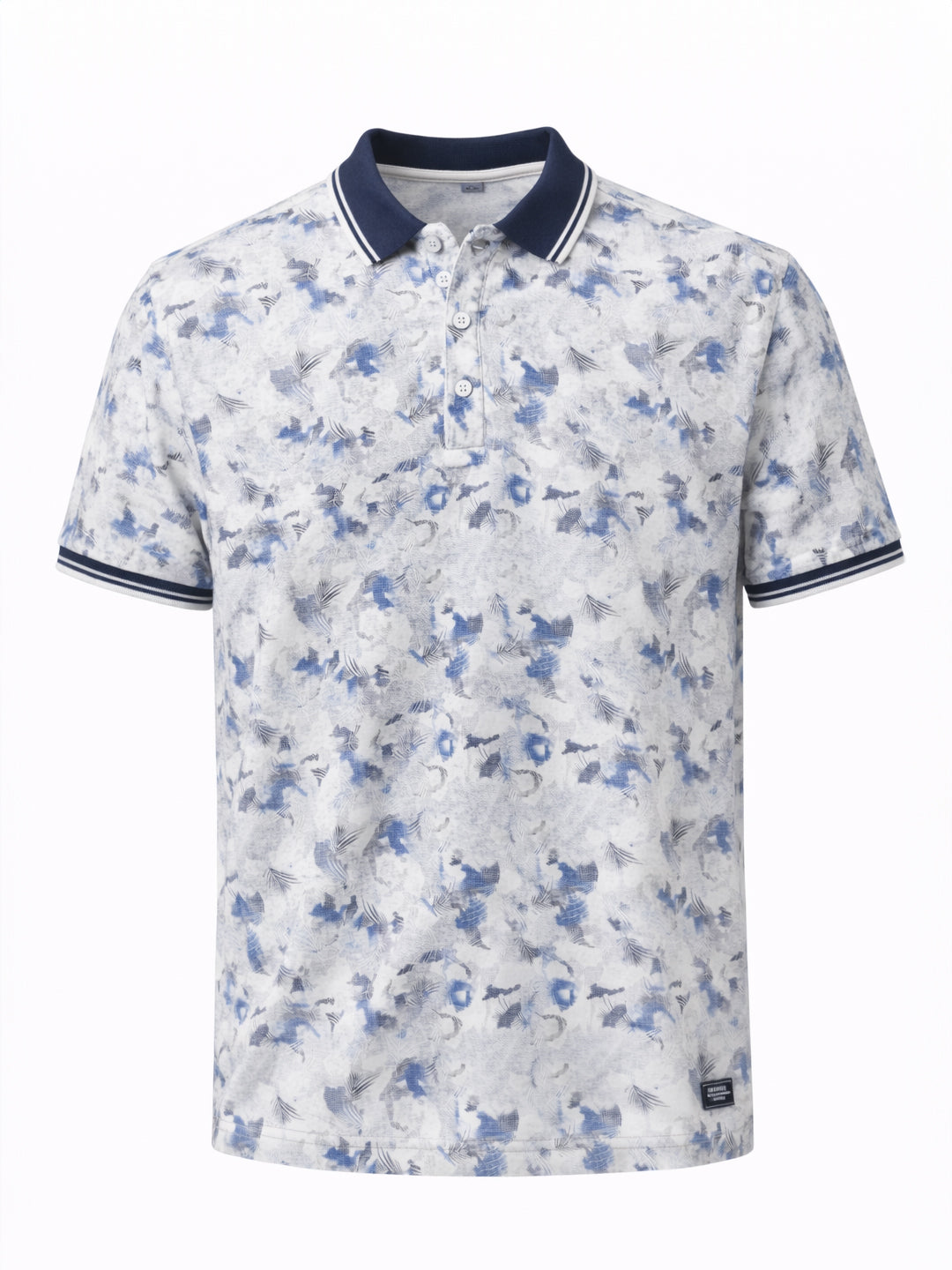 Blue Mirage Botanical Print Polo