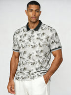 Olive Mirage Print Polo