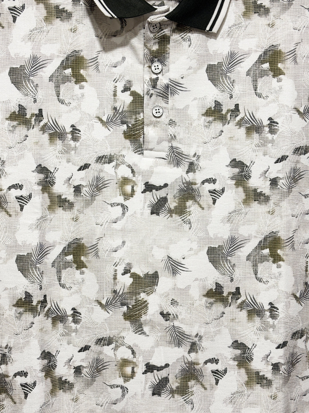 Olive Mirage Print Polo