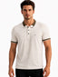 Textured Contrast Tipped Polo T-shirt
