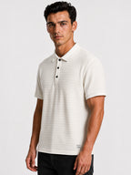 Textured Solid Polo T-Shirt