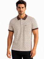 Geometric Printed Polo T-shirt