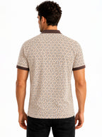 Geometric Printed Polo T-shirt