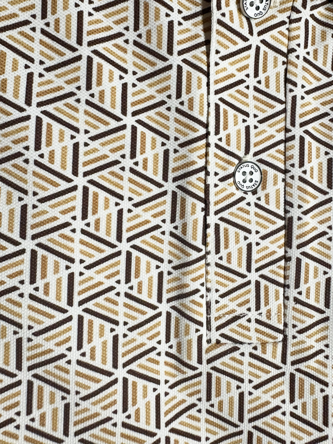 Geometric Printed Polo T-shirt