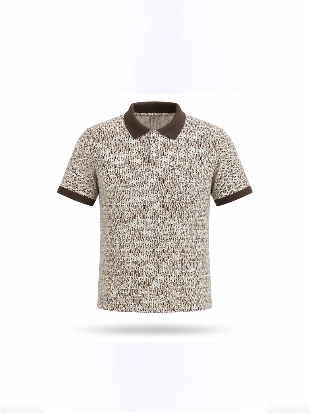 Geometric Printed Polo T-shirt