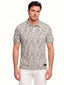Beige Botanical Print Polo