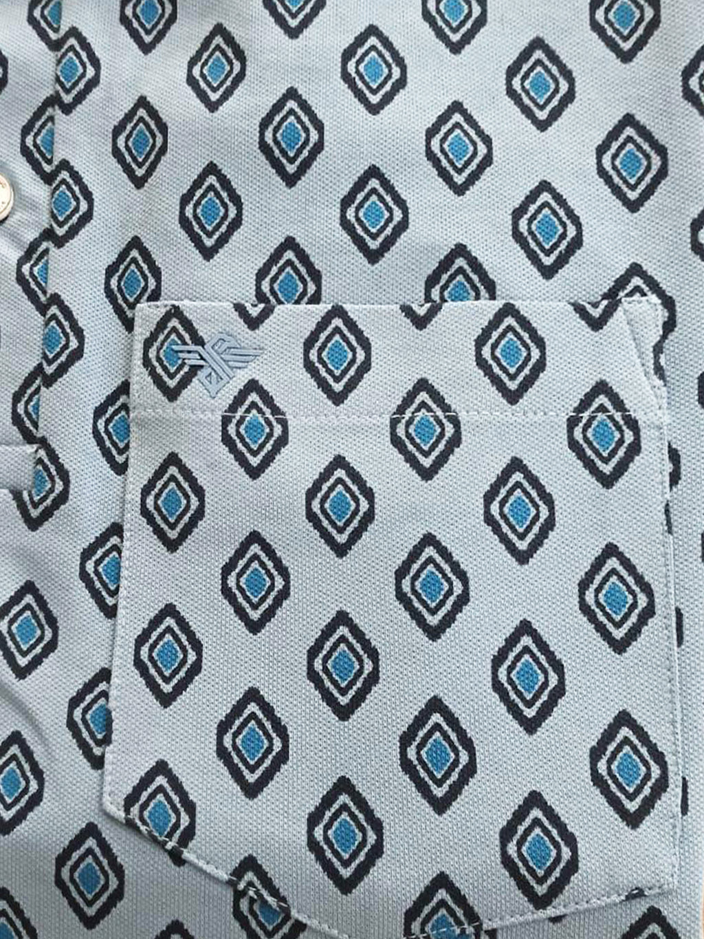 Refined Geometric Print Polo