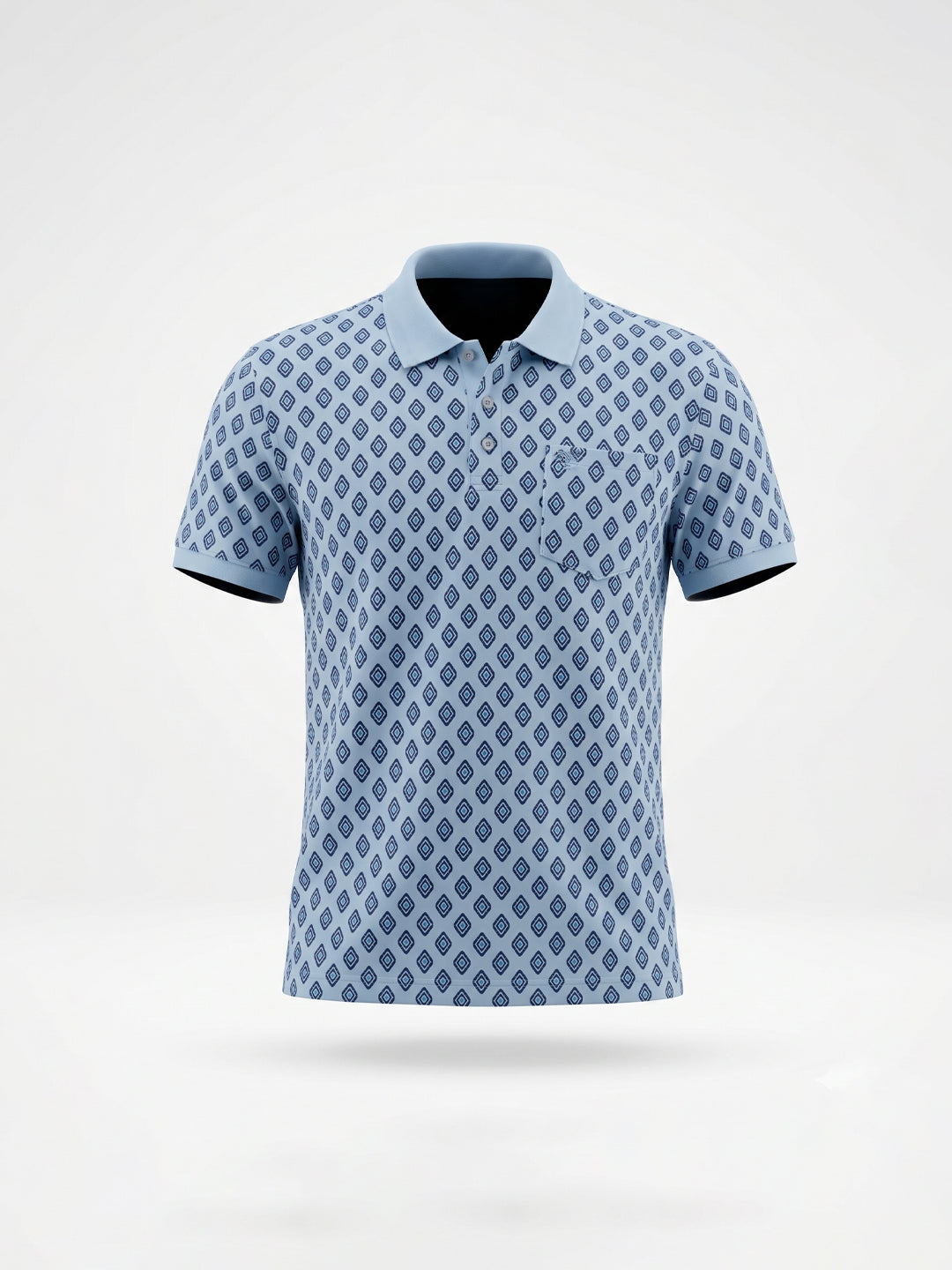 Refined Geometric Print Polo Secondary image