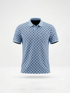 Refined Geometric Print Polo