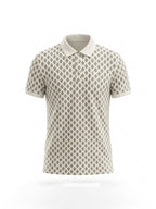 Refined Geometric Print Polo