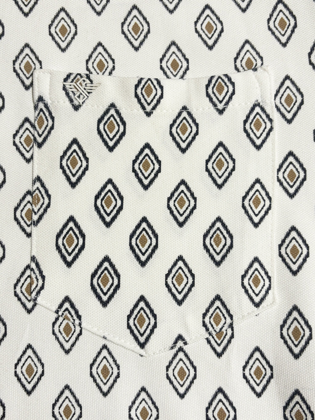 Refined Geometric Print Polo