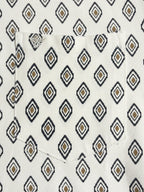 Refined Geometric Print Polo