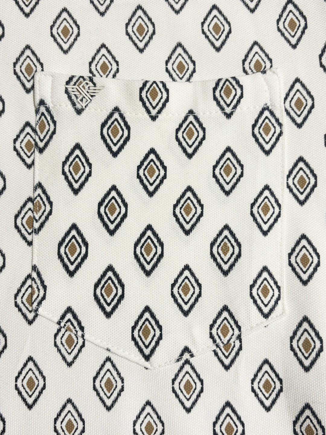 Refined Geometric Print Polo