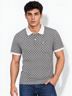 Men's Regular Fit Striped Polo T-Shirt