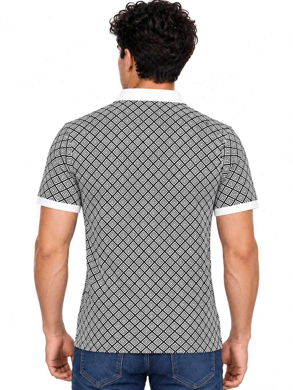 Men's Regular Fit Striped Polo T-Shirt
