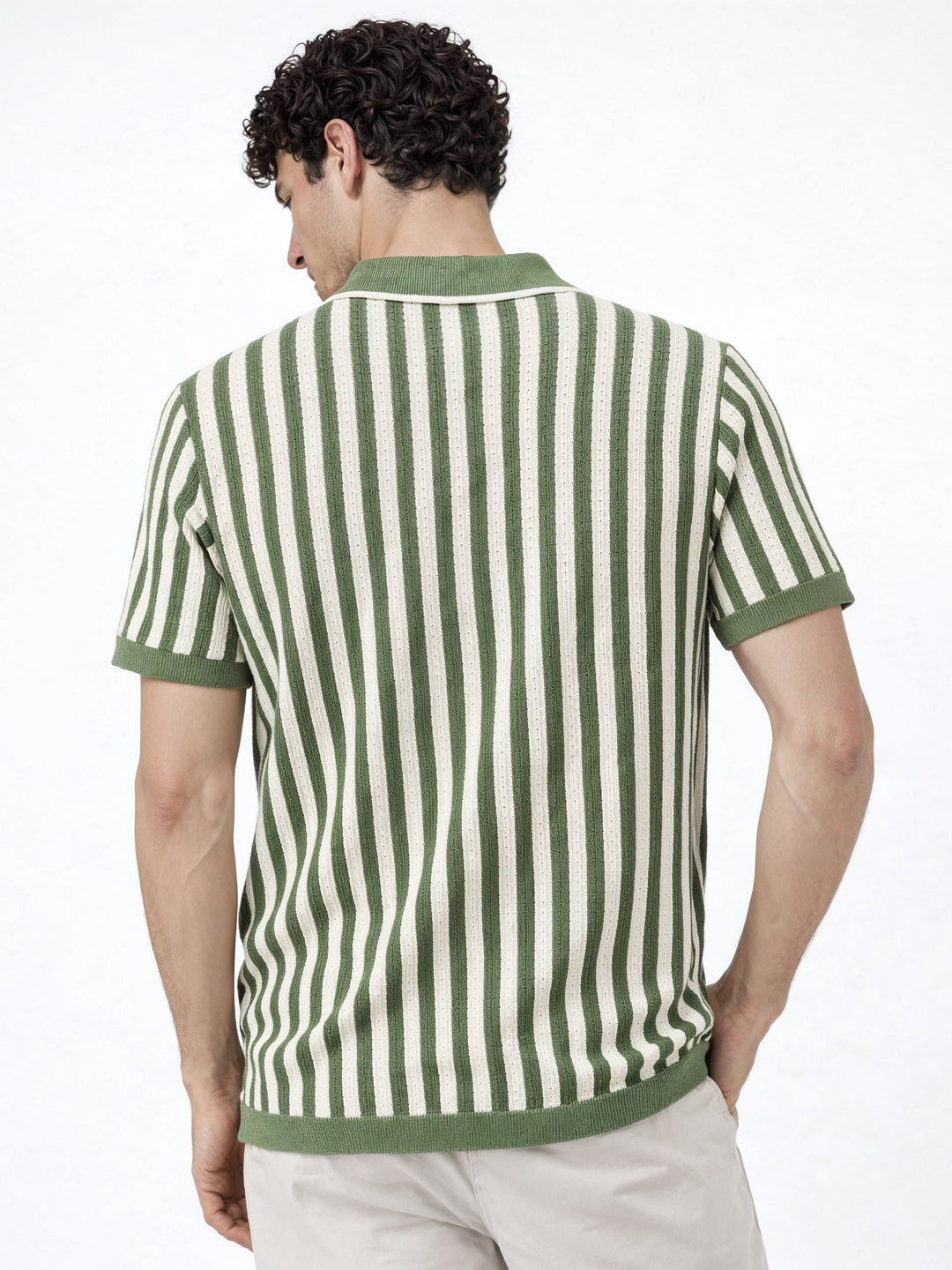 Sagecrest Vertical Stripe Knit Polo