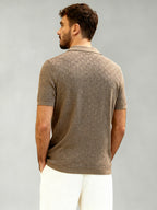 Canyon Grid Zip Polo