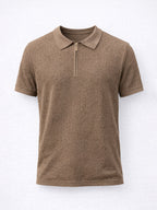 Canyon Grid Zip Polo