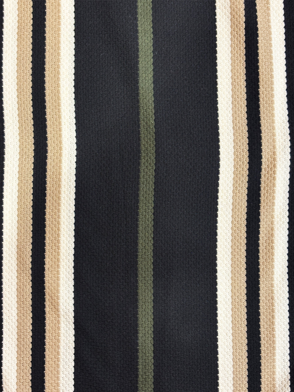 Men's Black Striped Cotton Blend Regular Fit Polo T-Shirt