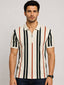 Striped Zip Polo T-shirt