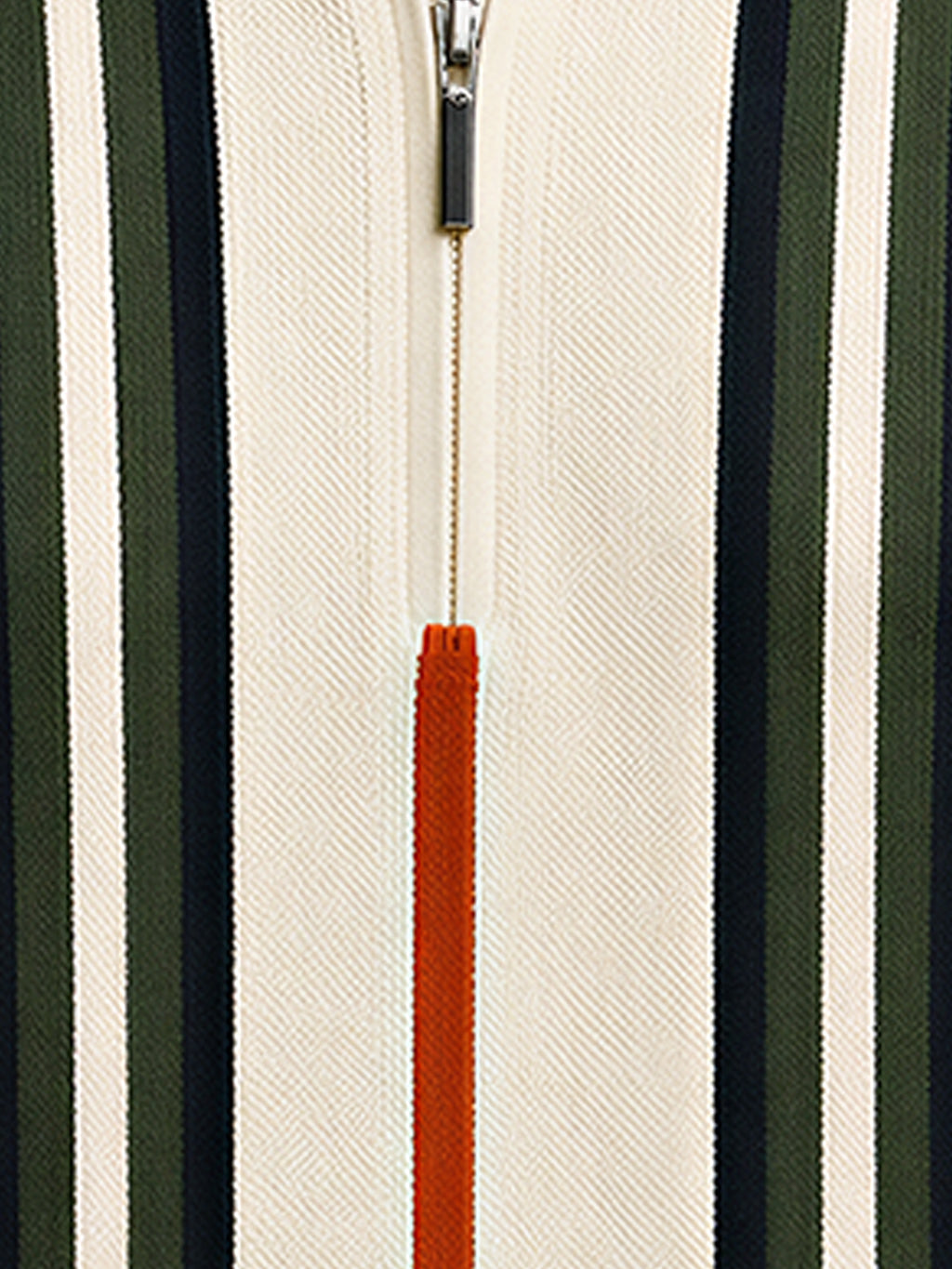Striped Zip Polo T-shirt