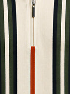 Striped Zip Polo T-shirt