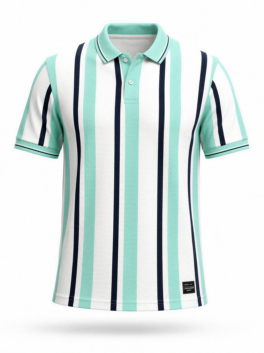 Striped Polo Collar Regular Fit T-Shirt