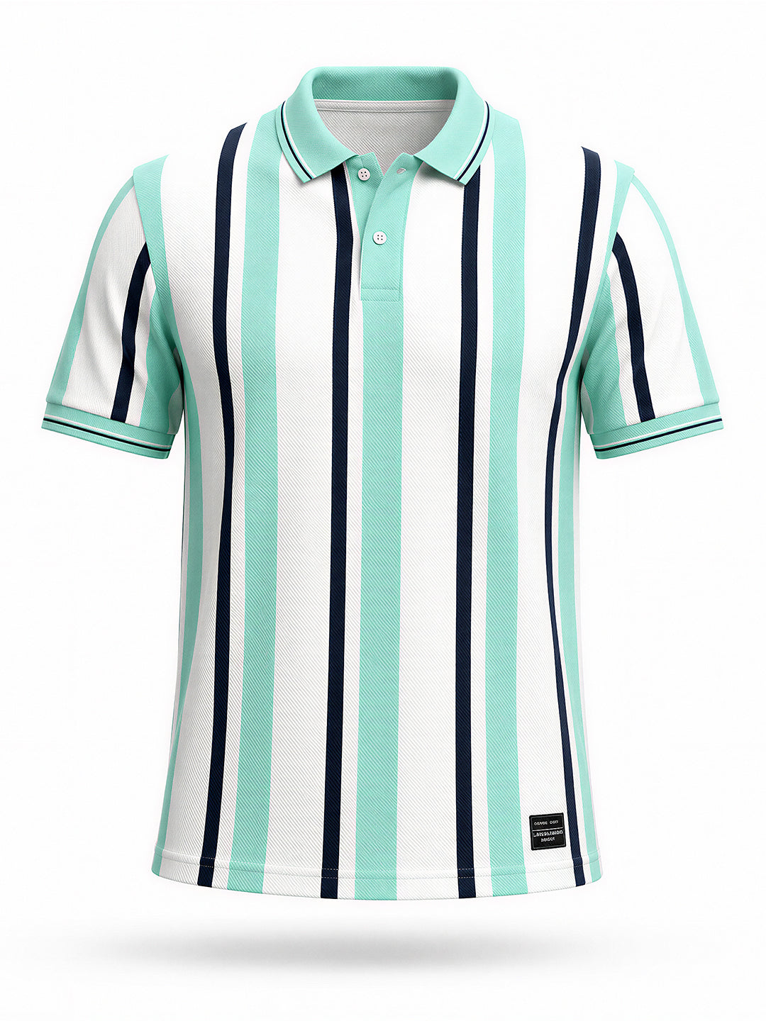 Striped Polo Collar Regular Fit T-Shirt