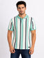Striped Polo Collar Regular Fit T-Shirt