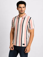 Vertical Striped Polo T-shirt