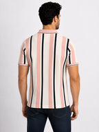 Vertical Striped Polo T-shirt