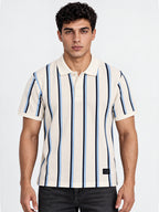 Men's Striped Regular Fit Polo T-Shirt