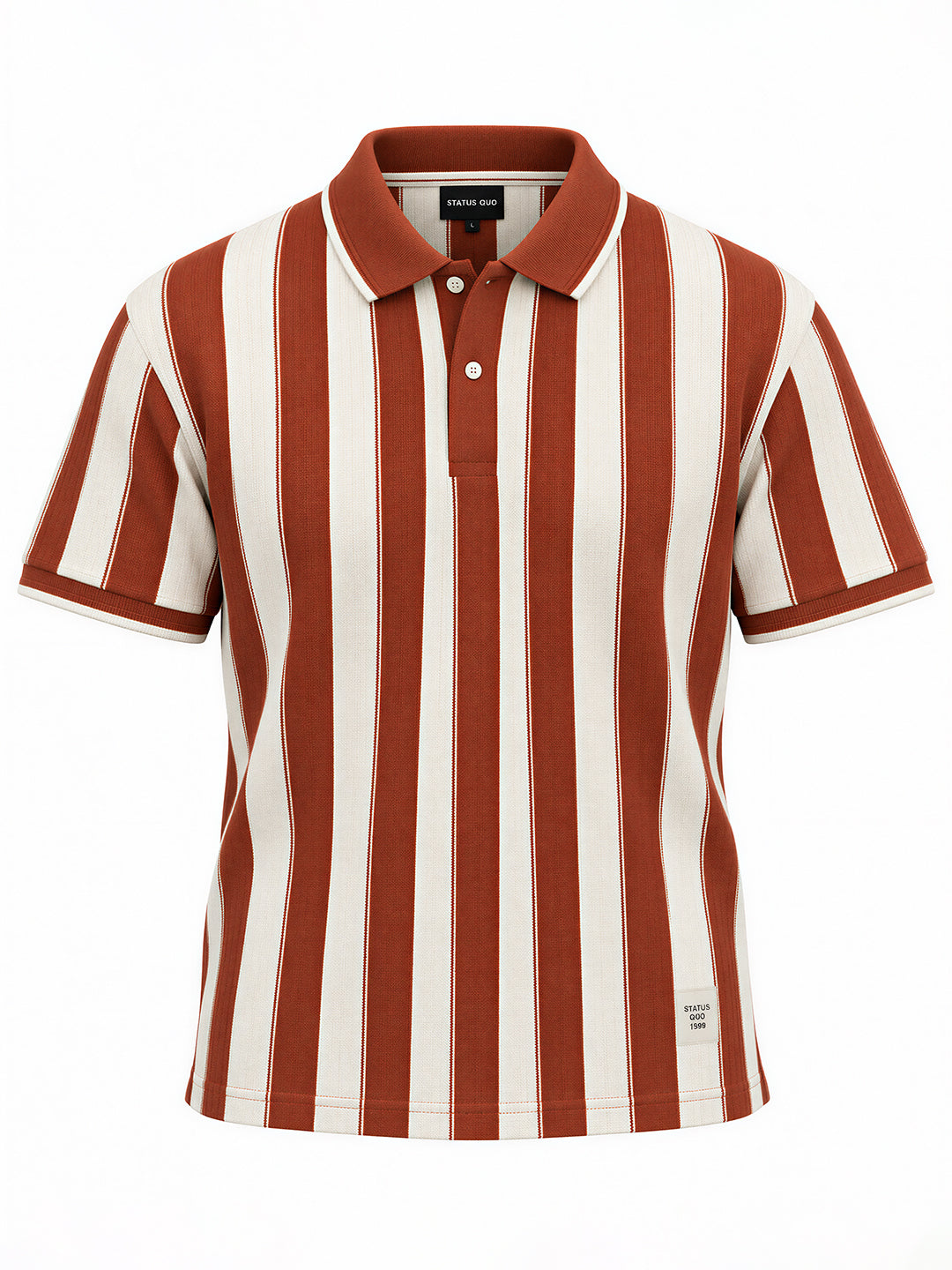Brick Wide Stripe Polo Secondary image