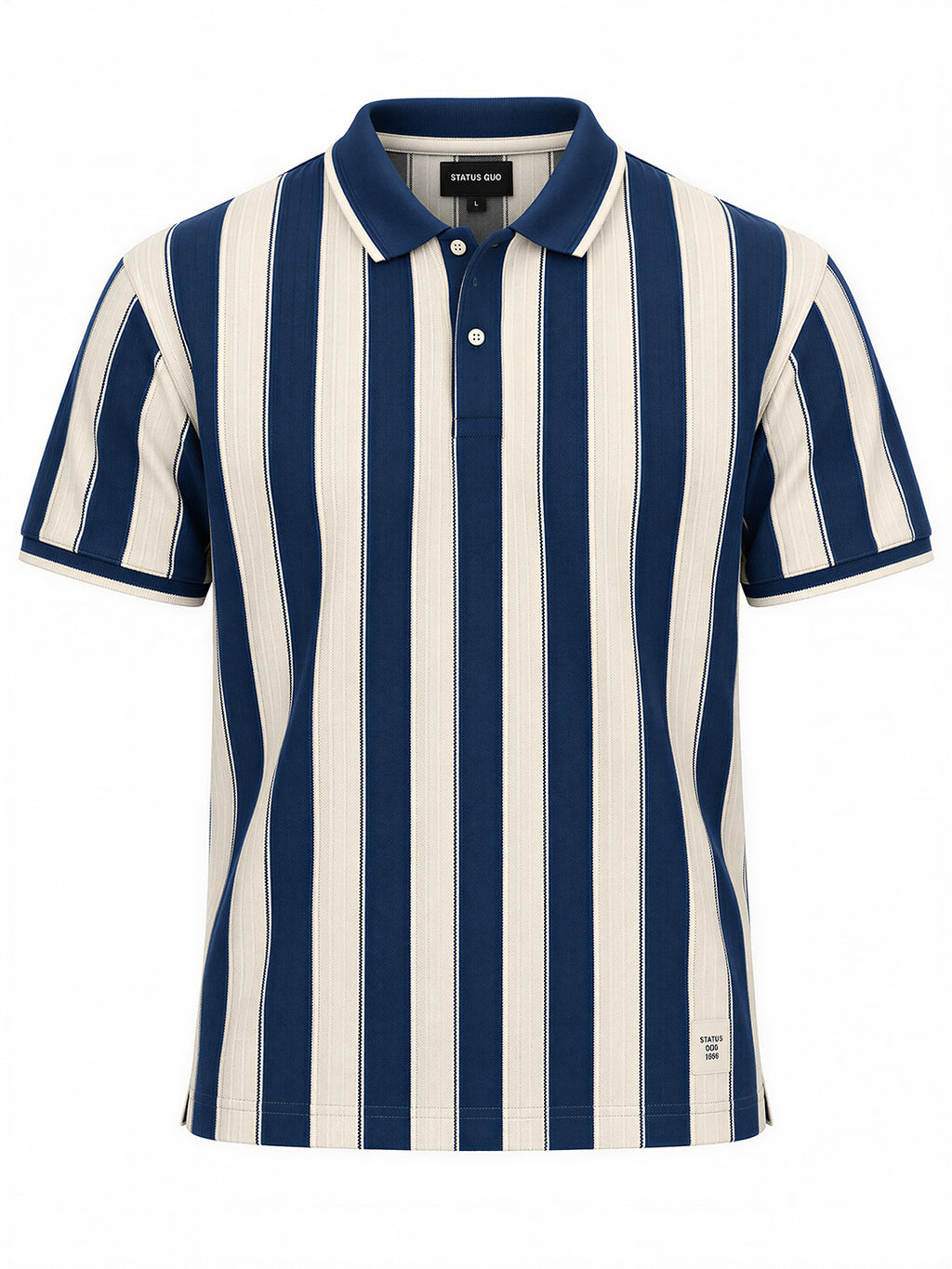 Men's Cotton Blend Striped Polo Collar Regular Fit T-Shirt