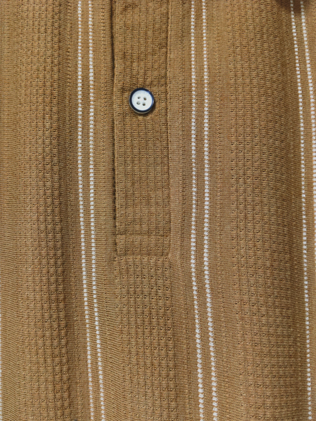 Beige Vertical Stripe Polo Tshirt