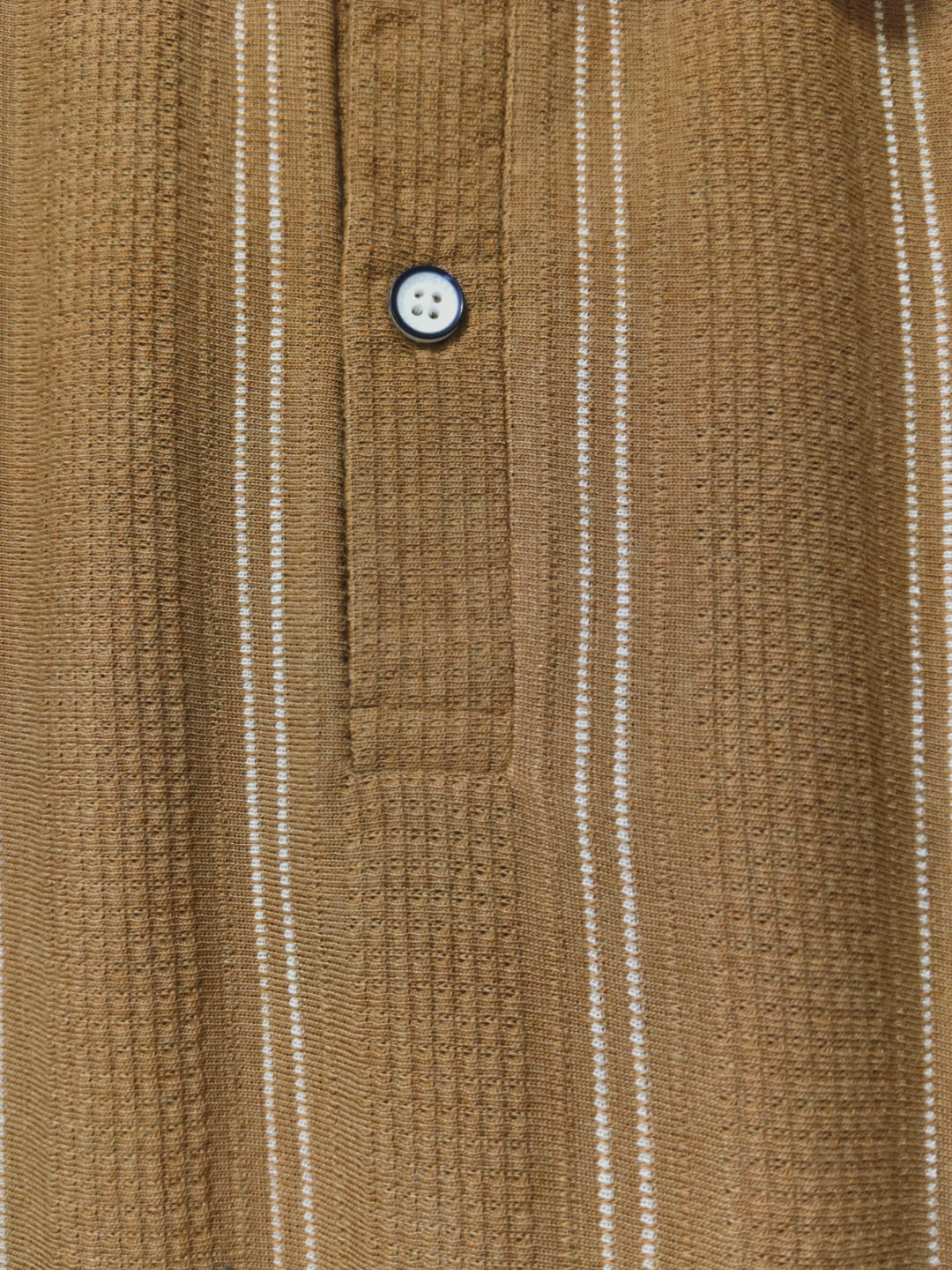 Beige Vertical Stripe Polo Tshirt
