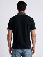 Men's Solid Cotton Blend Polo Collar Regular Fit T-Shirt