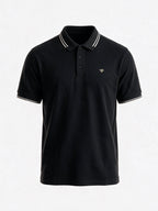 Men's Solid Cotton Blend Polo Collar Regular Fit T-Shirt