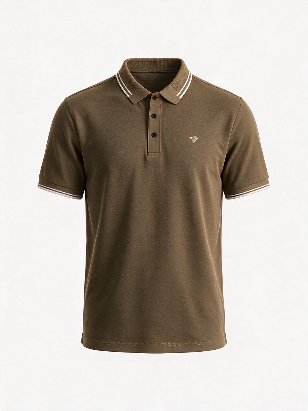 Men's Solid Cotton Blend Polo Collar Regular Fit T-Shirt