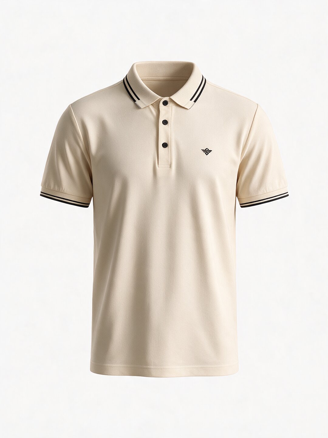 Men's Solid Cotton Blend Polo Collar Regular Fit T-Shirt