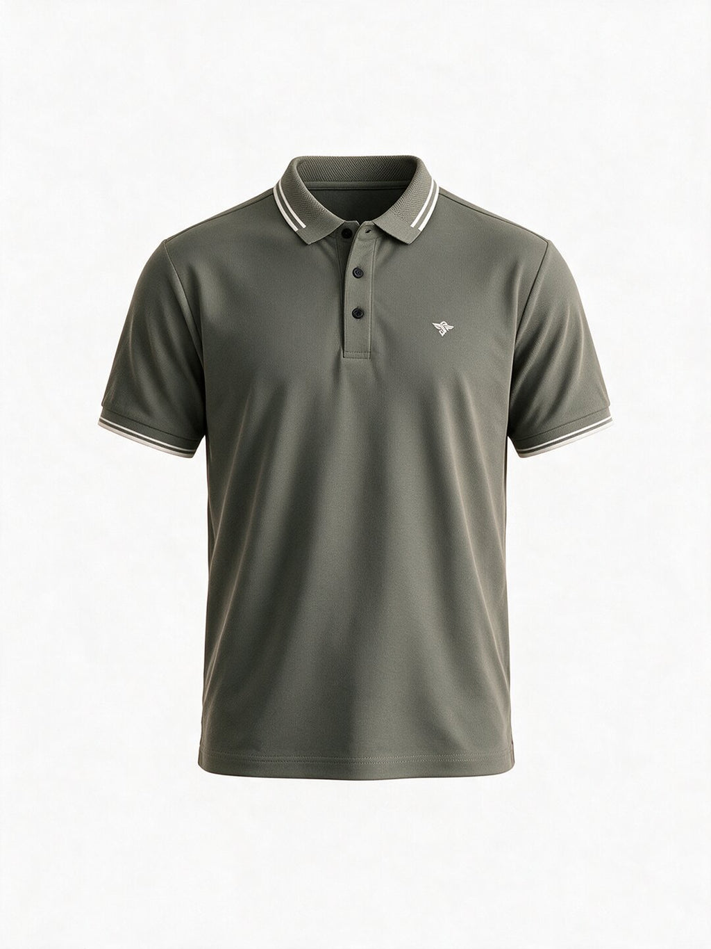 Men's Solid Cotton Blend Polo Collar Regular Fit T-Shirt