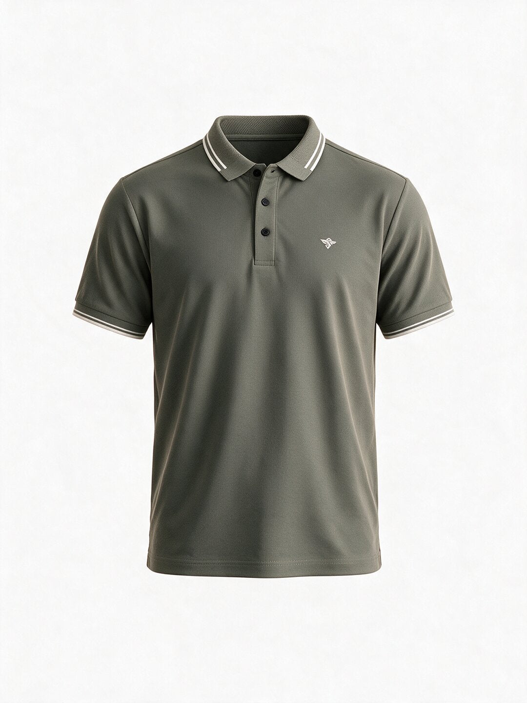 Men's Solid Cotton Blend Polo Collar Regular Fit T-Shirt