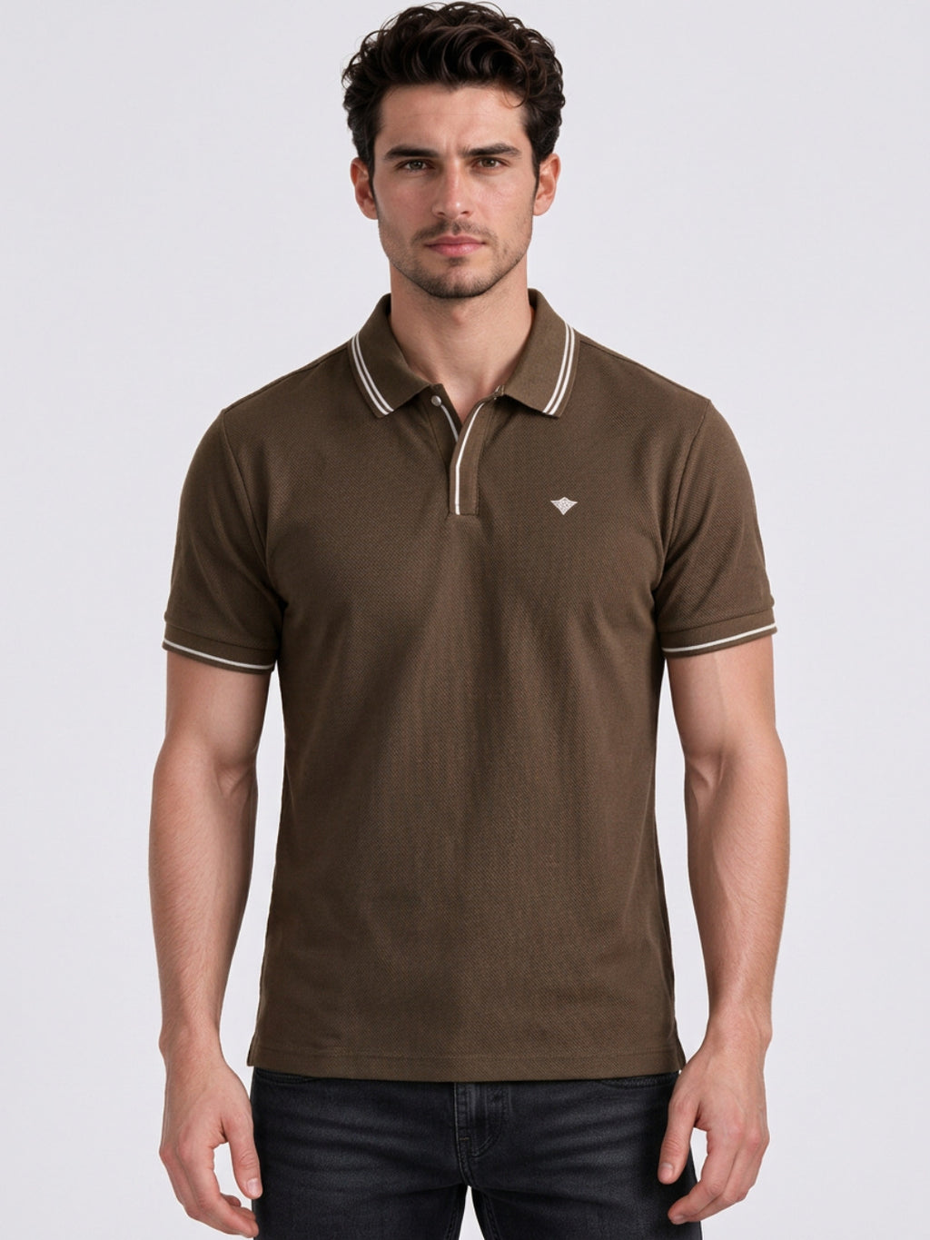 Brown Twin Tipped Polo