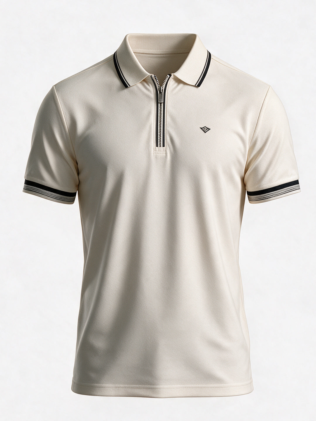 Men's Solid Polo Collar Regular Fit T-Shirt